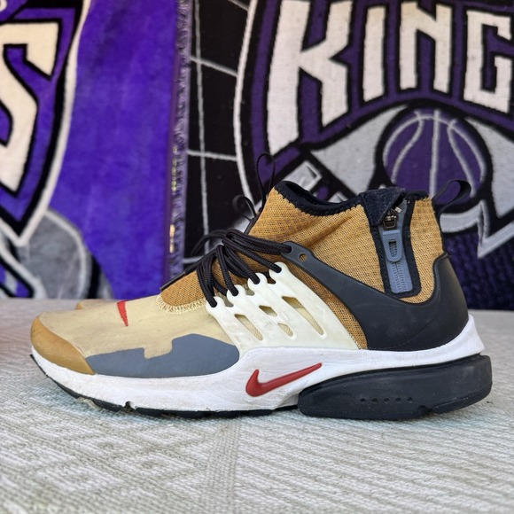 Size 10 -Nike Air Presto Mid Utility Bicycle Yellow Sneakers DC8751-700 - Picture 1 of 10